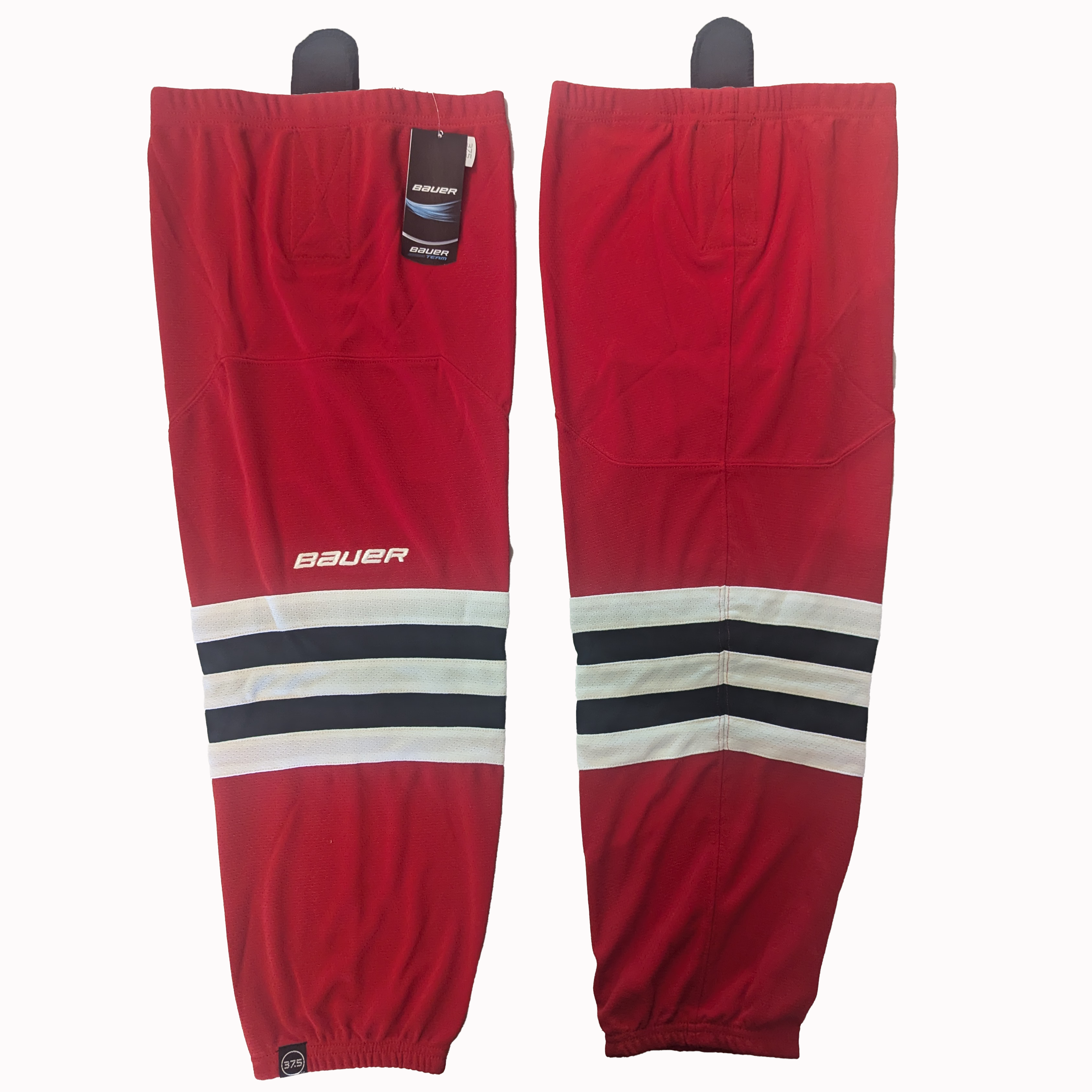 Bauer - Nouvelles chaussettes de hockey (rouge/blanc/noir)